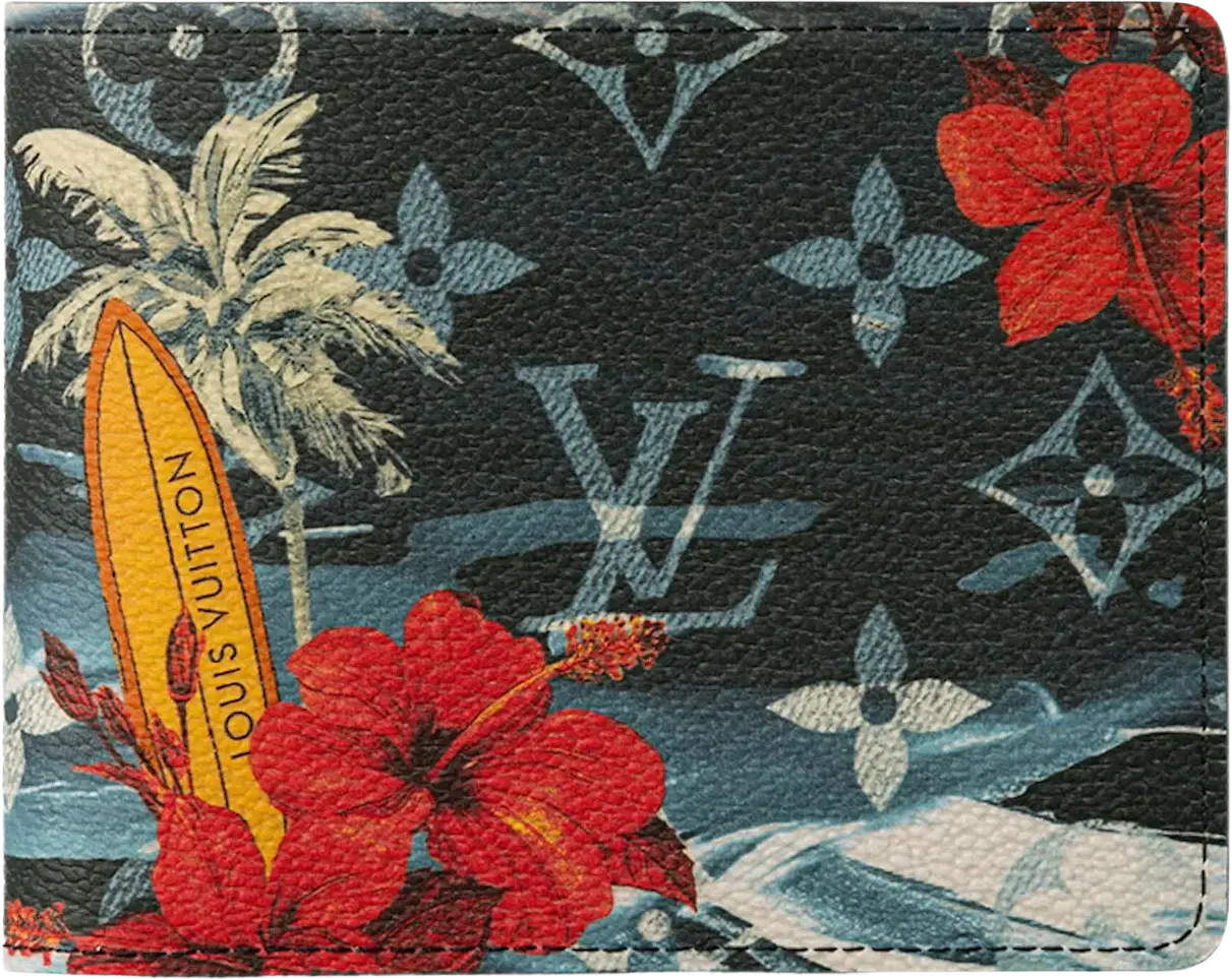 Louis Vuitton Slender Wallet Monogram Surfin' Navy Blue